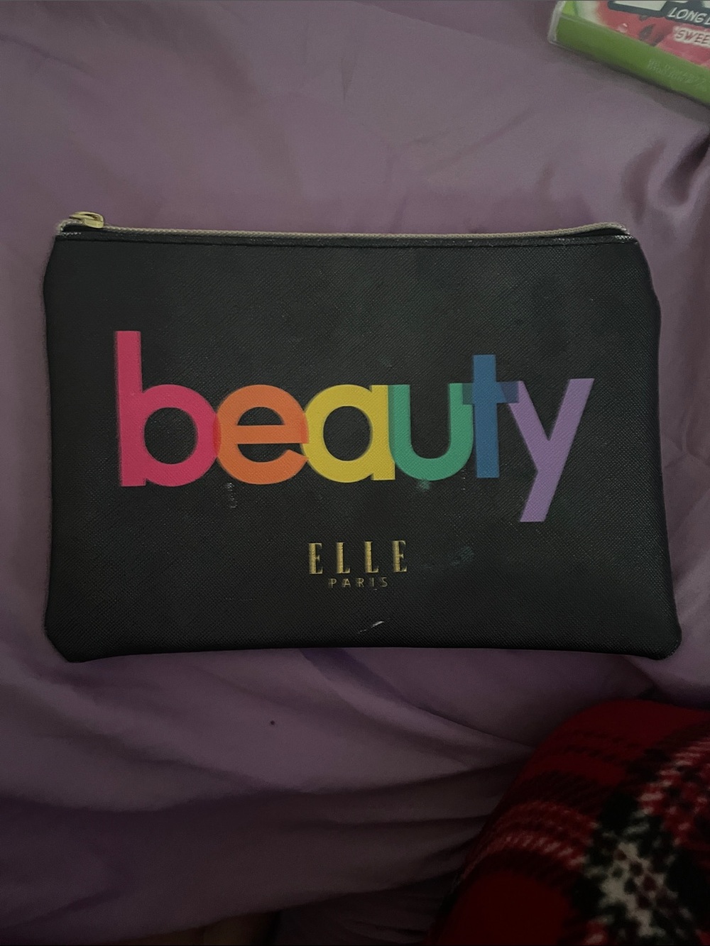 Black 'Beauty' Rainbow Zip Pouch